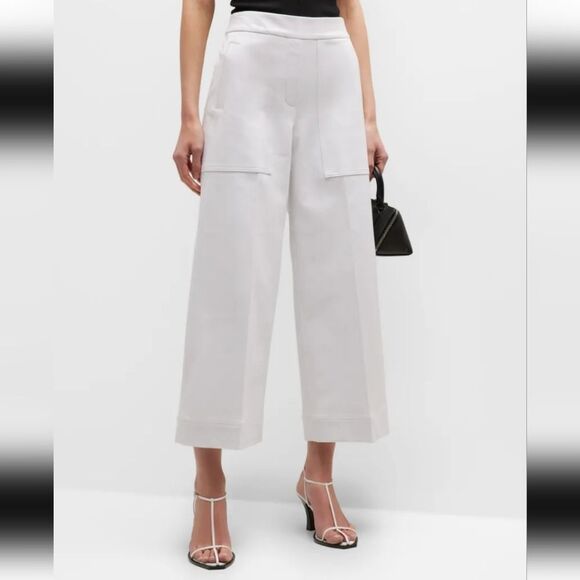 Spanx On-the-Go Cropped Wide Leg Pants 20479R WHITE-Size XL - Picture 1 of 15